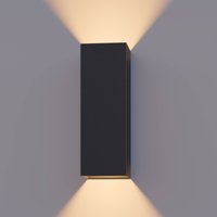 Calex applique d'extérieur LED Rectangle up/down hauteur 23cm noir