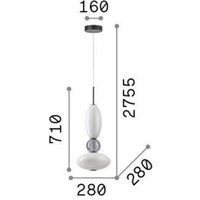 Ideallux Ideal Lux hänglampa Lumiere-1, opal/grått glas