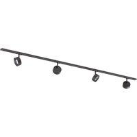 Lindby Schienensystem Linaro, Ø 9,5 cm, 4-flg., LED, schwarz