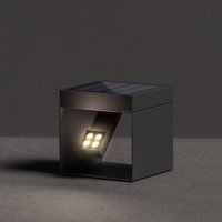 KLEWE LED solar garden spotlight Alea anthracite 15 x 15cm IP65