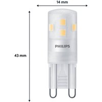 Philips bi-pin LED bulb G9 1.9W 220lm 2700K matt 6-pack