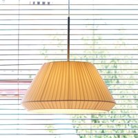 Bover Mei 38 - rund tygpendellampa i creme