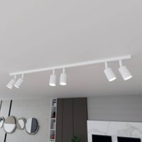 EMIBIG LIGHTING Flash ceiling light, white, 6-bulb, metal