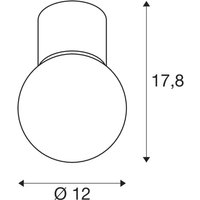 SLV Varyt badrumstaklampa, krom, aluminium, Ø 12 cm