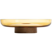 Artemide Schale Bontà, gelb, Ø 26 cm, Glas, Holz
