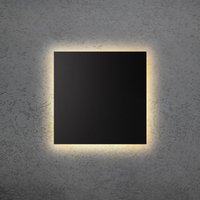 Escale BLADE Q LED wall light, black, 34 x 34 cm, metal, dimmable