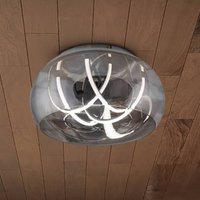 Näve LED-taklampa Malou, glas, CCT, fjärrkontroll