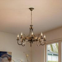 Jupiter Ljuskrona Castle mörk handpatinerad 8 lampor