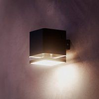 Philips LED-utomhusvägglampa Virona, svart, IP44