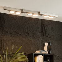 Lucande Kellino taklampa, 6 lampor, nickel