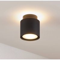 Arcchio taklampa Walisa, Ø 10 cm, svart, kupa, GU10