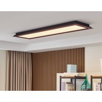 Lucande LED taklampa Leicy, svart, 124 cm, RGB, CCT