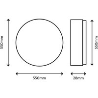Philips SuperSlim ceiling lamp 2,700K Ø54cm black