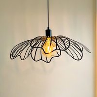 Dyberg Larsen Hänglampa BLUMEN, svart matt, Ø 60 cm