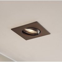 PRIOS recessed light Fibur, matt bronze, 9 cm, GU10