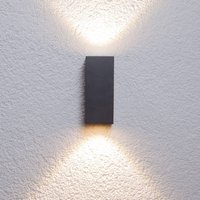 Lucande LED-Außenwandleuchte Tavi, Höhe 15 cm, schwarz