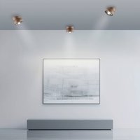 Spot pour plafond LED PURE Move, Ø 12 cm, couleur bronze, métal/verre