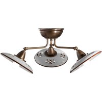Bassano - loftslampe i keramik, brun, 3 lyskilder