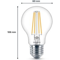 Philips LED bulb E27 7W 850lm 4,000K clear 6-pack