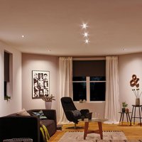 Paulmann Nova 3-light round swivel spotlight, iron, GU10, 2700K