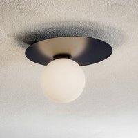 SIGMA Plafonnier Firn, rond, à 1 lampe, noir