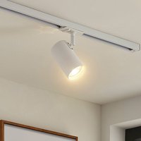 Lindby Linaro track spotlight, GU10, Ø 6 cm, white, 1-phase