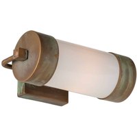 Moretti Luce Applique d'ext. Silindar 3389, laiton ancien/opale