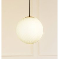 Lucande pendant light Kestralia, white, glass, Ø 36.8 cm, E27