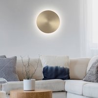 Paul Neuhaus LED-vägglampa batteri Puntua Ø 25 cm mässing matt