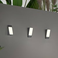 INTEC LED-utomhusvägglampa Coupe, antracit, höjd 20 cm, metall