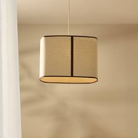 MARKET SET Dolce pendant light, limestone beige, linen, E27
