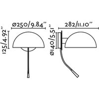 Lampa ścienna Dominica, lampka do czytania LED, czarny matowy, stalowy