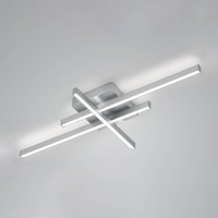 Knapstein Feli LED ceiling light with three profiles, nickel