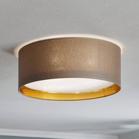 TK Lighting Plafonnier Bilbao, gris/doré, Ø 45 cm