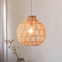 GOOD & MOJO Hänglampa Mendoza, natur, Ø 35 cm, bambu E27