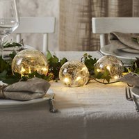 STAR TRADING Triss LED decorative light, glass, transparent