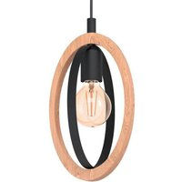 EGLO Hänglampa Basildon av trä/stål, 1 lampa