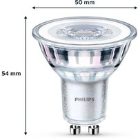 Philips LED bulb GU10 4,6W 355lm 827 clear 36° 2pcs