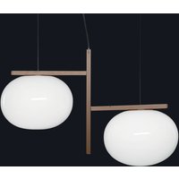 Oluce Alba - suspension avec 2 abat-jour en verre