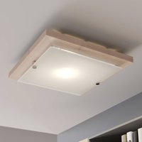 Envostar Kerio ceiling lamp, 30x30 cm, natural pine