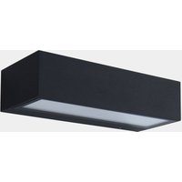 LEDS-C4 LED-utomhusvägglampa Nemesis, antracit bredd 19,5 cm
