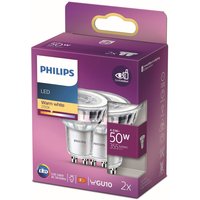 Philips reflector LED bulb GU10 4.6W 2,700K 36° 2x