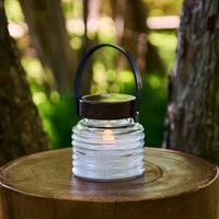 Sirius Aston Jar LED solar light, height 12 cm, black/brown, IP44