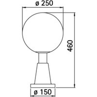 Czarny słupek oświetleniowy z kryształowym szkłem