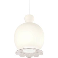 kdln Opyo pendant light, white, Ø 22 cm, glass