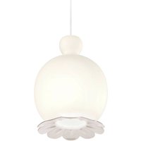 kdln Opyo hänglampa, vit, Ø 22 cm, glas