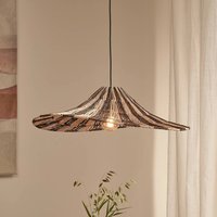 GOOD & MOJO Cuzco pendant light, natural/black, Ø 65 cm, jute
