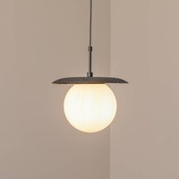 Opviq Anemon pendant light, black, glass, Ø 30 cm, E27