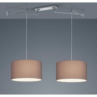 Helestra Certo hanging lamp cylinder 2-bulb, mocca