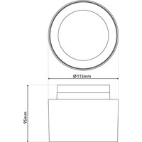 Näve LED-takspotlight Trimes, Ø 11,5 cm, svart, CCT, stegvis dimbar
